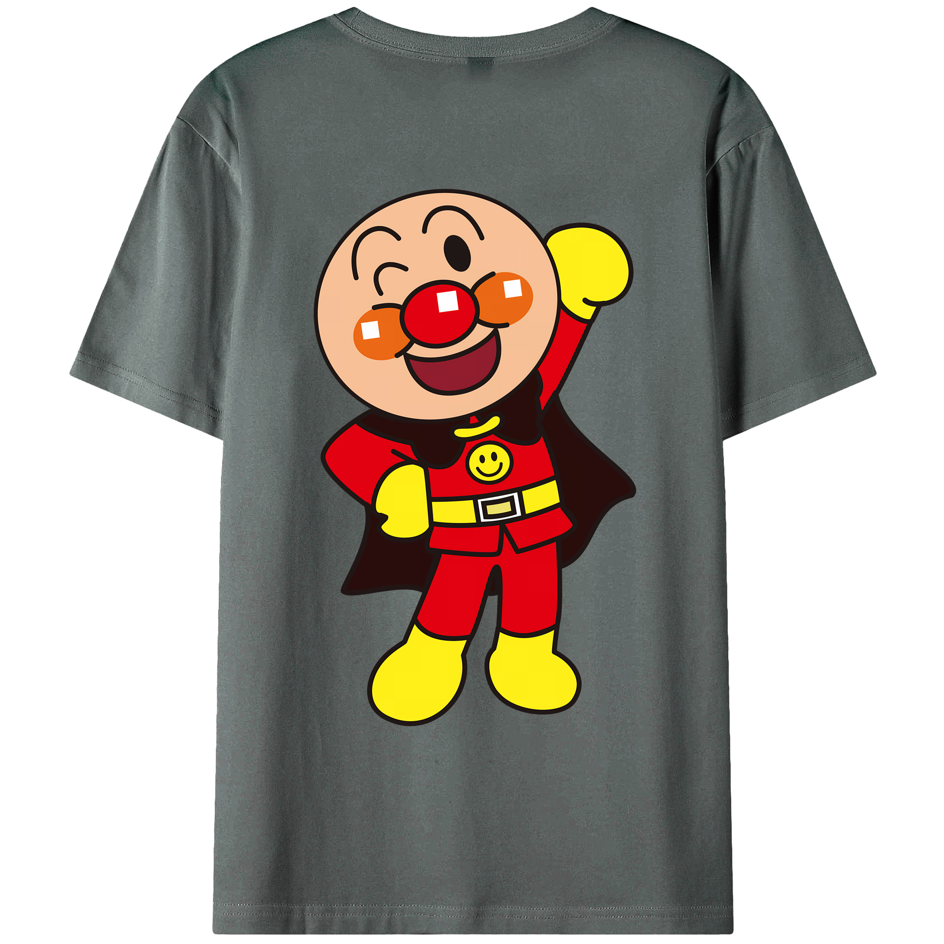 （画像用） アンパンマン Anpanman 綿100％ メンズ半袖Tシャツ（バックプリント） 通気性